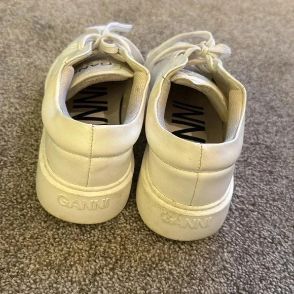 Ganni White Sporty Sneakers size 37 - Picture 6 of 9